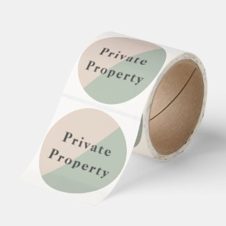 Do Not Touch Private Property Boundary Runder Aufkleber