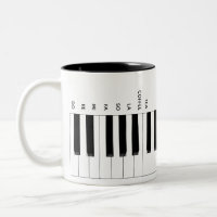 Do Re Mi Coffee Tee Piano Keyboard Music Tasse