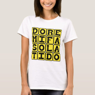 Do Re Mi Fa So La Ti Do, Noten der Tonleiter T-Shirt
