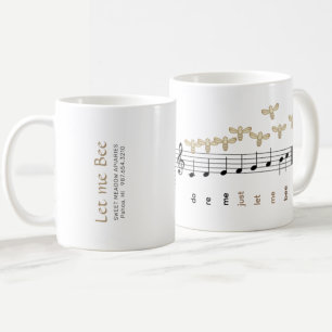 Do Re Mi Just Let Me Bee Beekeeper's Mug with bees