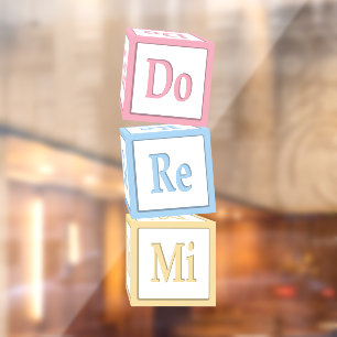 "Do Re Mi" Solfege Stacks Baby Blocks Kindermusik Fensteraufkleber
