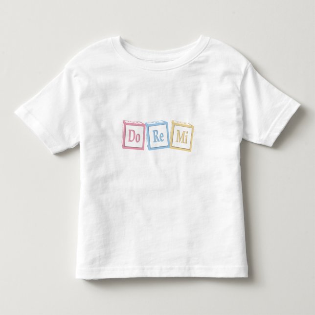 "Do Re Mi" Solfeggio Baby Blocks Musical Kleinkind T-shirt (Vorderseite)