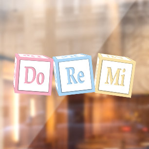 "Do Re Mi" Solfeggio Baby blockt Kinder Musik Fensteraufkleber