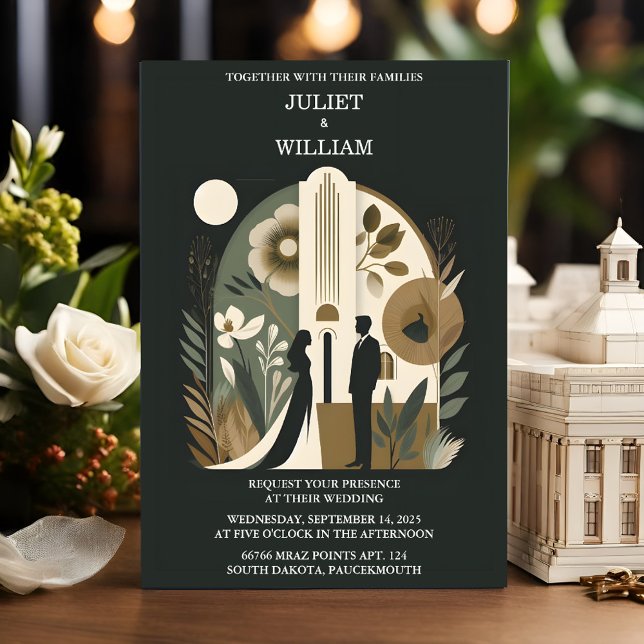 Do Retro 70er 80er Fast Bold Boho Courthouse Weddi Einladung (Von Creator hochgeladen)