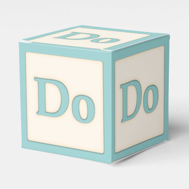 "Do" Solfeggio Musical Baby Blocks Aqua Geschenkschachtel (Vorderseite)