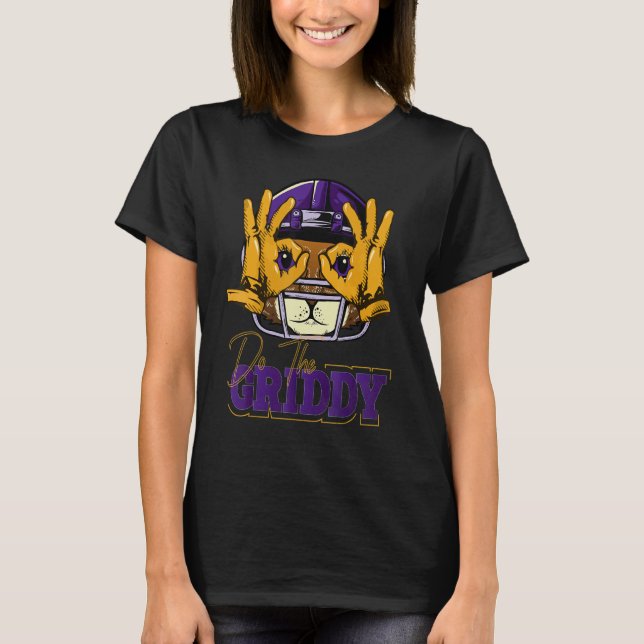 Do the Griddy Dance, Funny Griddy Cat Touchdown Ce T-Shirt (Vorderseite)