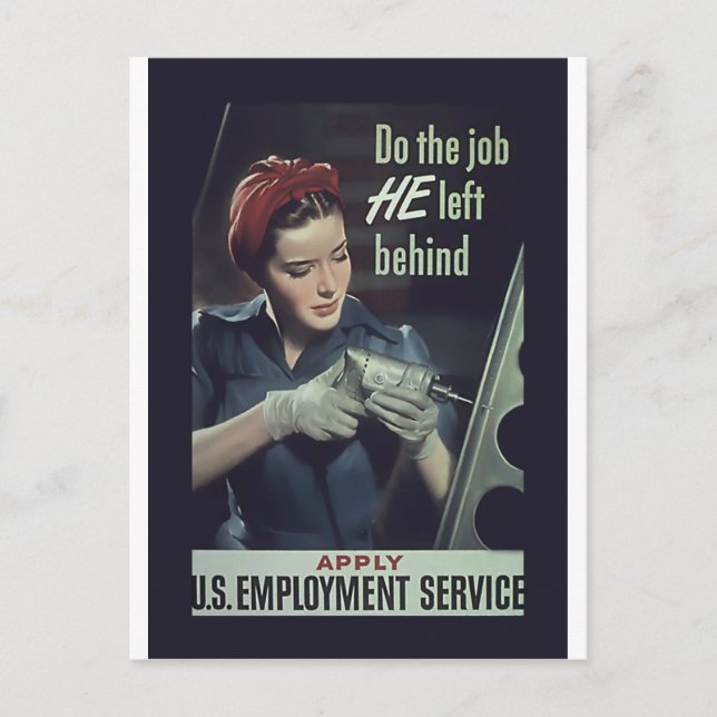 Do the Job, den er hinter ~ WW II Poster 1942-1945 Postkarte (Vorderseite)