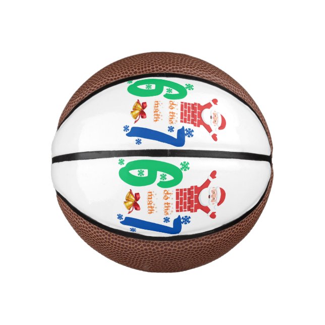 Do The Math 67 Meme Christmas Mini Basketball (Vorderseite)