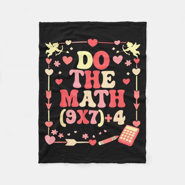 Do The Math Equation Valentine's Day Math Teacher  Fleecedecke (Vorderseite)