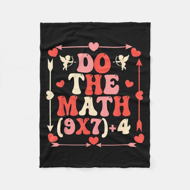 Do The Math Equation Valentine's Day Math Teacher  Fleecedecke (Vorderseite)