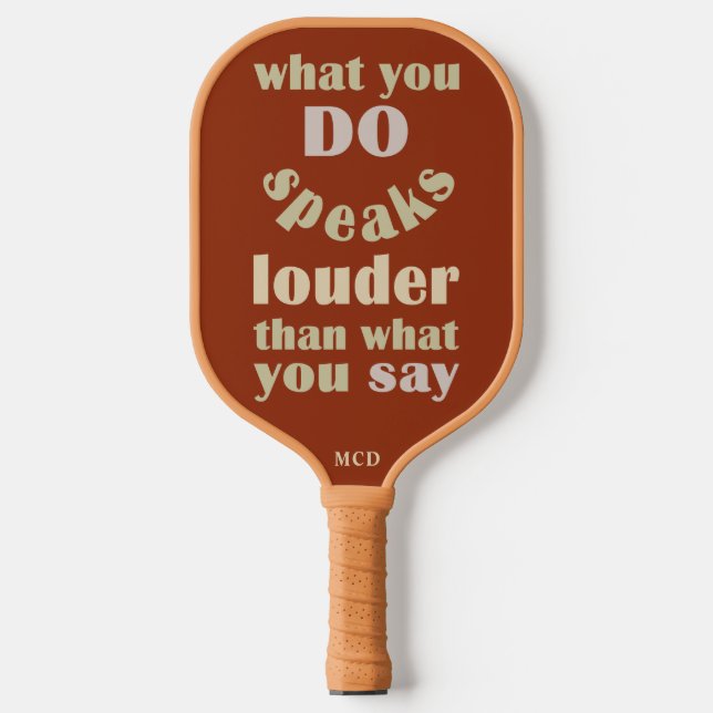 Do vs. Say custom monogram Pickleball Schläger (Vorderseite)