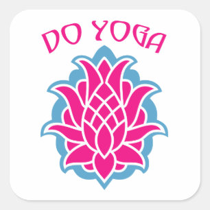 Do Yoga Quadratischer Aufkleber
