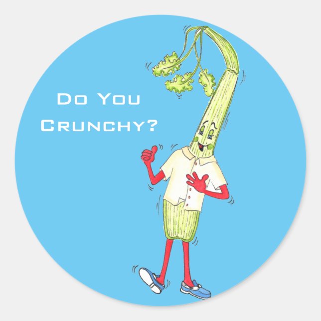 'Do You Crunchy' Glossy Round Aufkleber (Vorderseite)