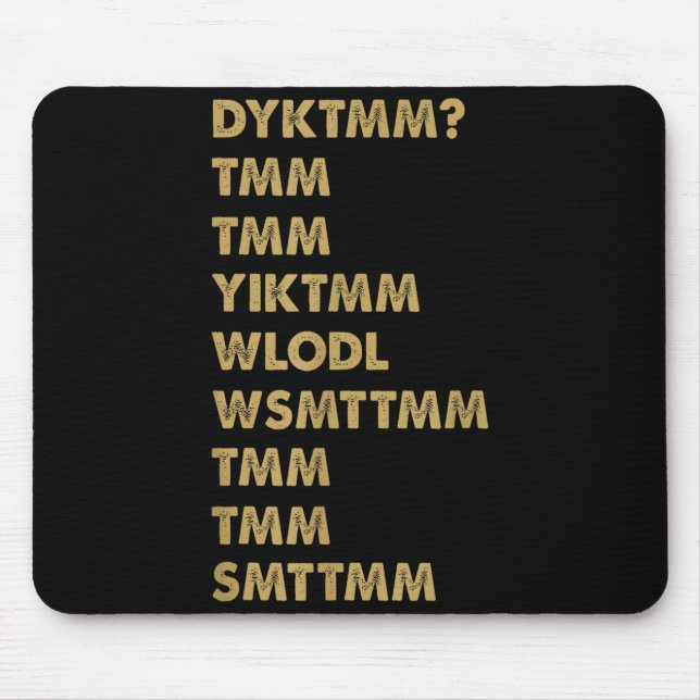 Do You Know The Muffin Man_ Dyktmm_ Funny Nostalgi Mousepad (Vorne)
