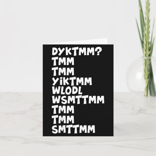 Do You Know The Muffin Man Dyktmm Nostalgia Funny  Karte (Vorderseite)
