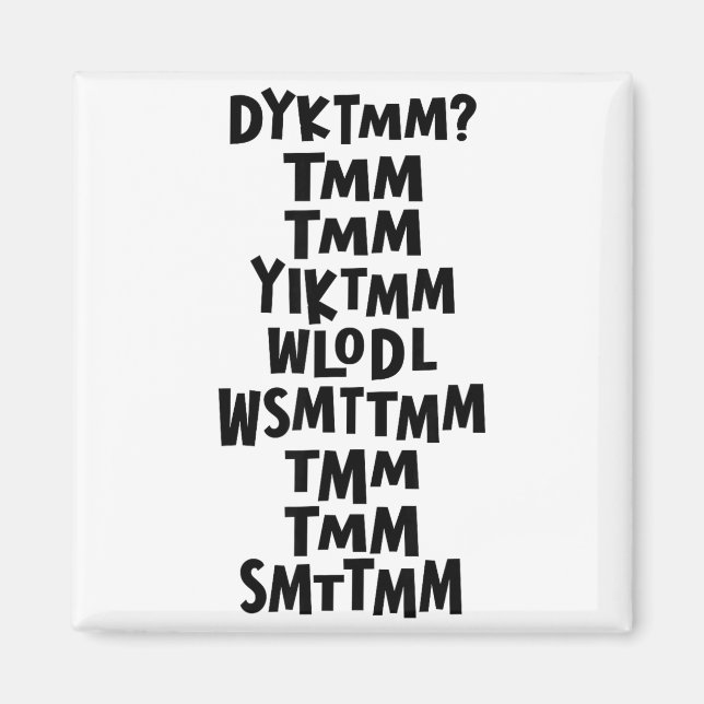 Do You Know The Muffin Man Dyktmm Nostalgia Funny  Magnet (Vorne)