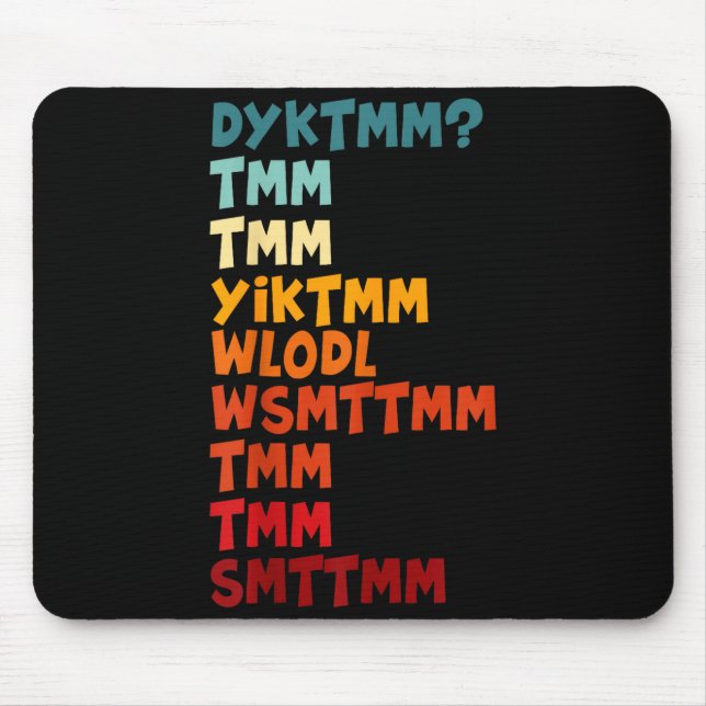 Do You Know The Muffin Man Dyktmm Nostalgia Funny  Mousepad (Vorne)