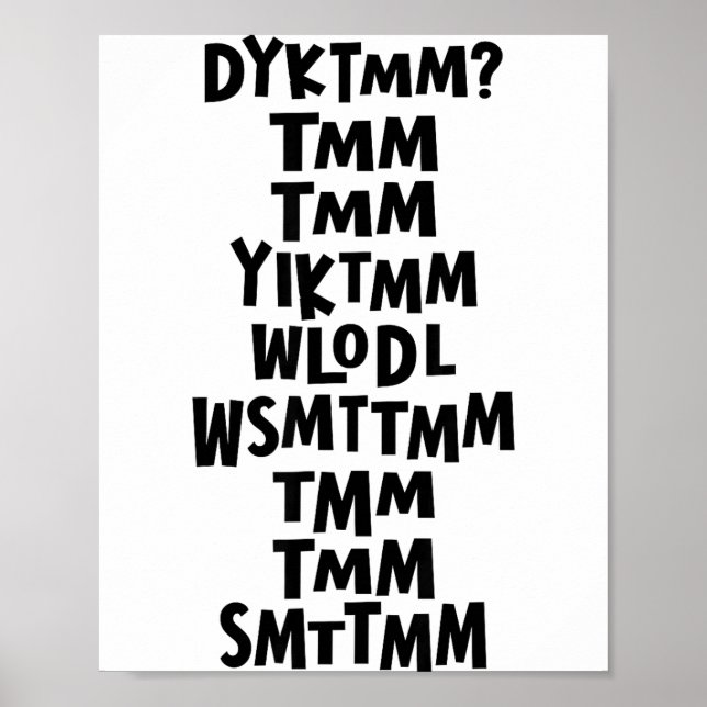 Do You Know The Muffin Man Dyktmm Nostalgia Funny  Poster (Vorne)