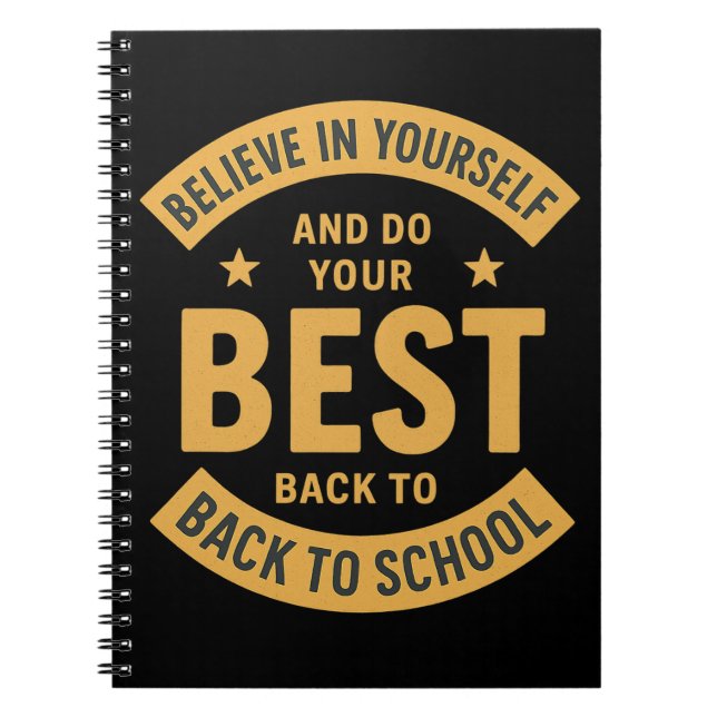 Do Your Best – Back to School Notebook Notizblock (Vorderseite)