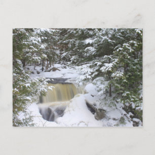 Doanes Falls Winter Snow Postkarte