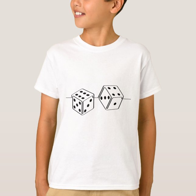 Dobbelsteen, dobbelstenen. Gokken, kansspel, geld T-Shirt (Vorderseite)