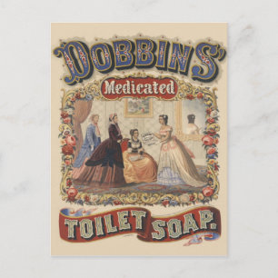Dobbins' medicated toilet soap Advertisement Postkarte