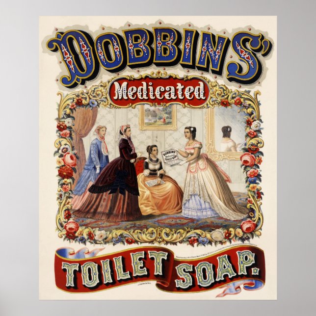 Dobbins' medikierte Toilettenseife - Vintage Poste Poster (Vorne)