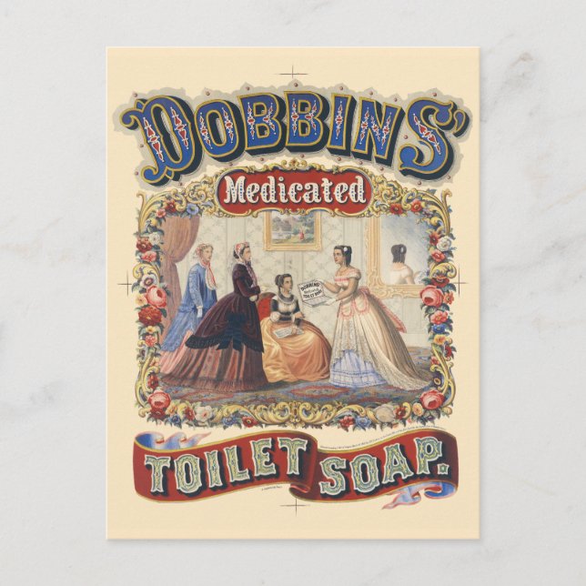Dobbins' medikierte Toilettenseife Vintage Poster  Postkarte (Vorderseite)
