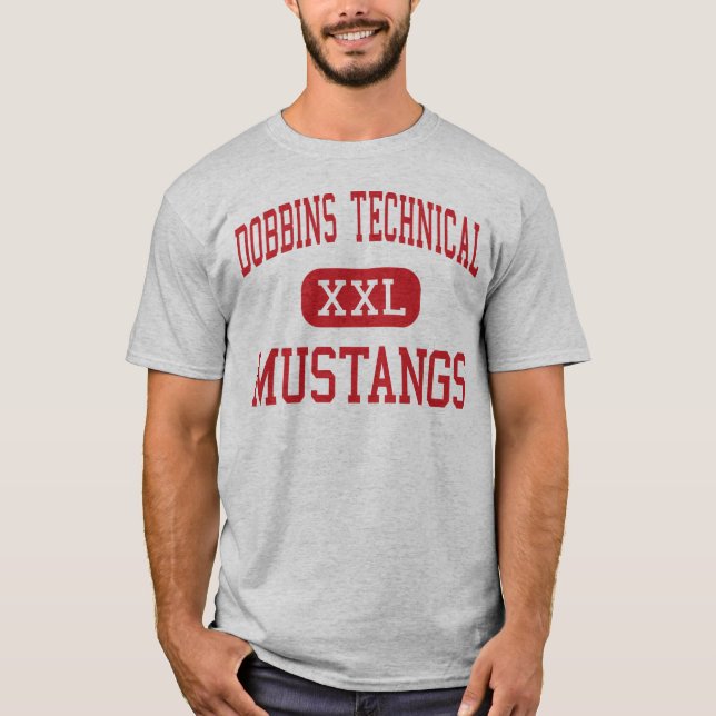 Dobbins-technisches - Mustangs - hohes - T-Shirt (Vorderseite)