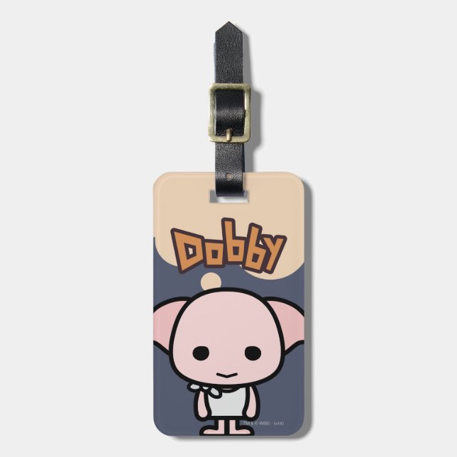 Dobby Cartoon Character Art Gepäckanhänger (Vorderseite vertikal)