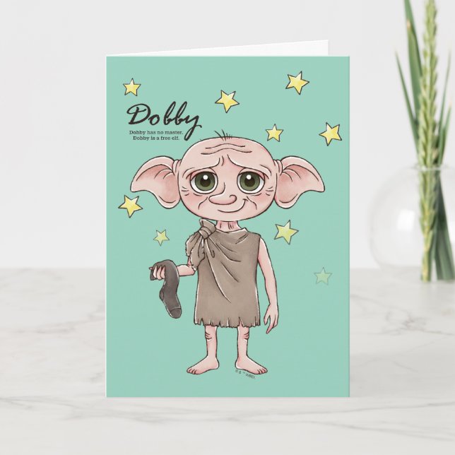 Dobby Watercolor Charakter Kunst Karte (Vorderseite)