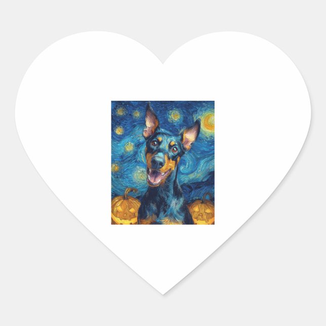 Doberin Herz-Aufkleber (Vorderseite)