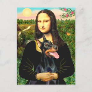 Doberman 1 - Mona Lisa Postkarte