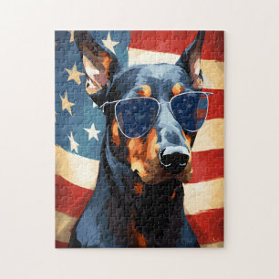 Doberman 4. Juli Unabhängigkeitstag