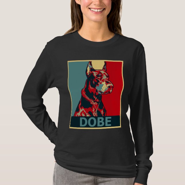 Doberman Aesthetic Dog Portrait T-Shirt (Vorderseite)