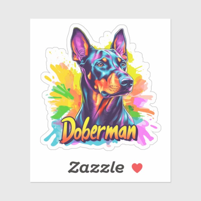 Doberman Aufkleber (Blatt)