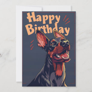 Doberman Birthday Feiertagskarte