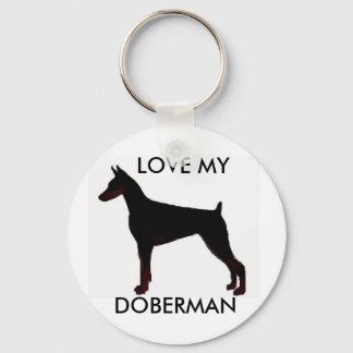 Doberman black, LIEBE MY, DOBERMAN Schlüsselanhänger