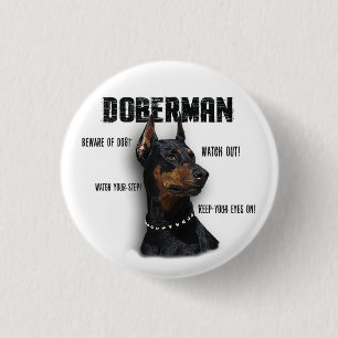 Doberman Button