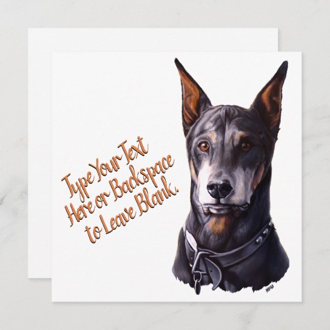 Doberman Cards Custom Doberman Pinscher Gift Cards (Vorne/Hinten)