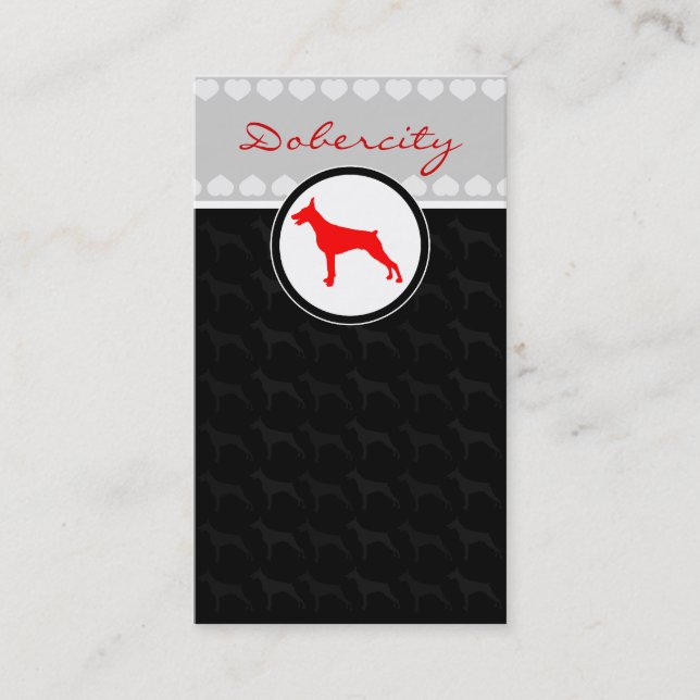 Doberman Cards Visitenkarte (Vorderseite)