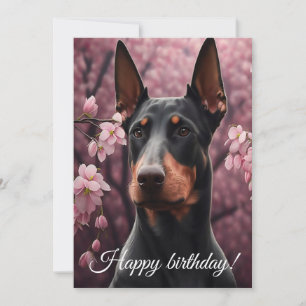 Doberman Charme. Feiertagskarte
