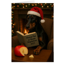 Doberman 'Cheese Tax' Christmas card