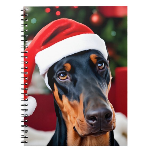 Doberman Christmas Notizblock (Vorderseite)