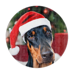 Doberman Christmas Schneidebrett