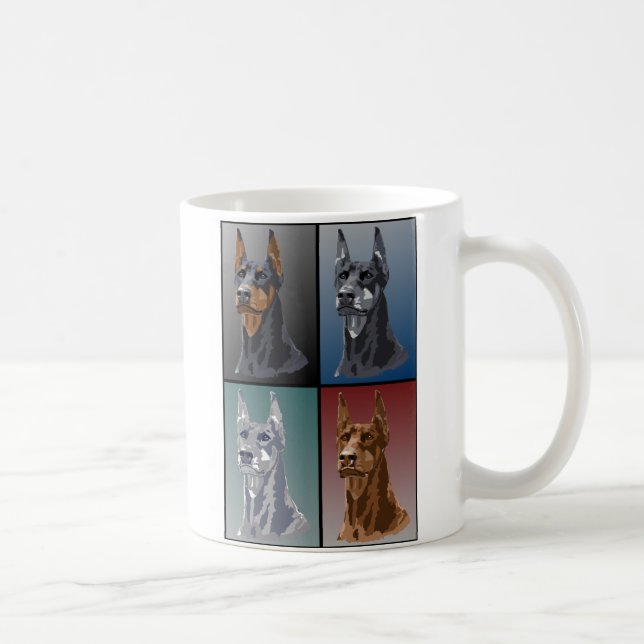 Doberman Colors Kaffeetasse (Rechts)