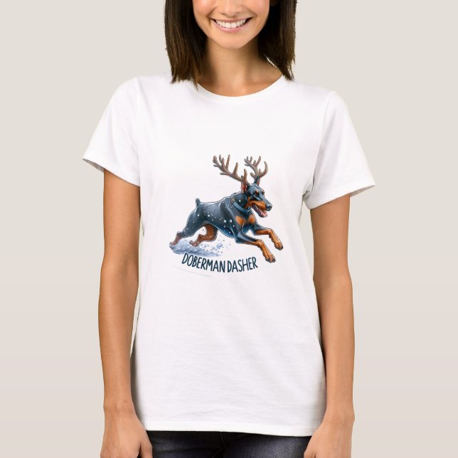 Doberman Dasher T-Shirt (Vorderseite)