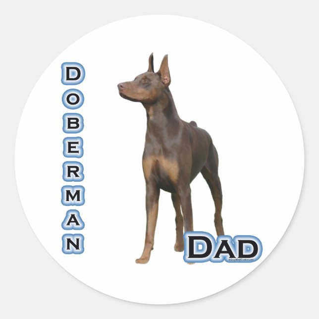 Doberman de rouille Papa 4 - Sticker (Devant)