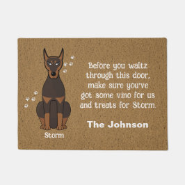 Doberman Dog Door Mat Fußmatte