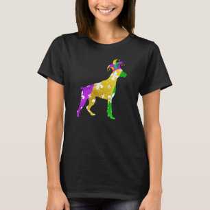 Doberman Dog Mardi Gras Carnivals Funny Puppy Lieb T-Shirt